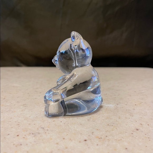 BLOCK Teddy Bear With Heart 24% Lead Crystal Figurine Paperweight Germany - Picture 3 of 9